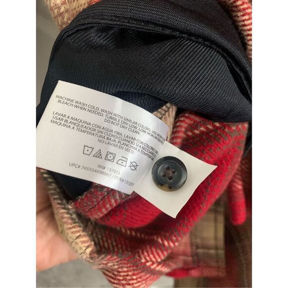 Orvis Men’s Red Plaid Heavyweight Flannel Shirt Jacket Classic Fit Large, NWT - Picture 9 of 9